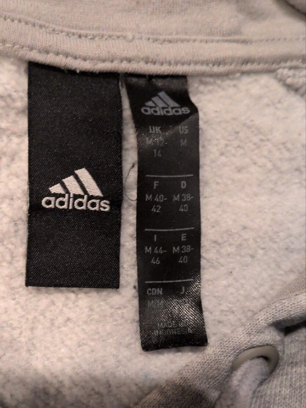adidas Grey Cropped Pullover Hoodie with White Logo - Picture 2 of 9